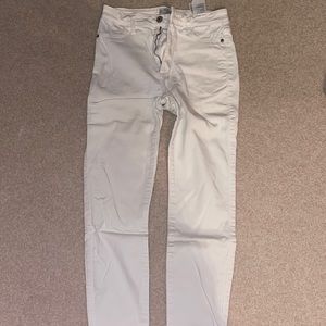 High Waisted White A&F Jeans